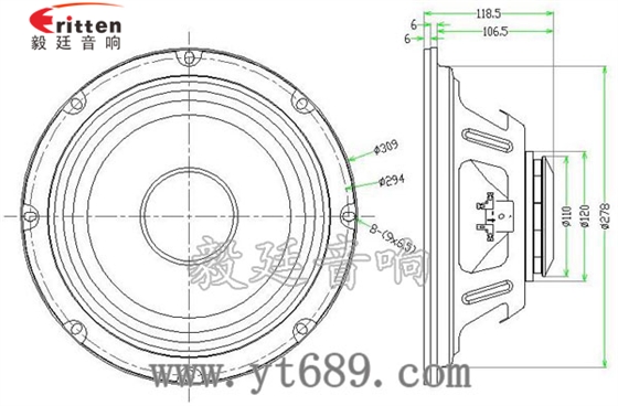 12寸中低音汽車?yán)瘸善穲D
