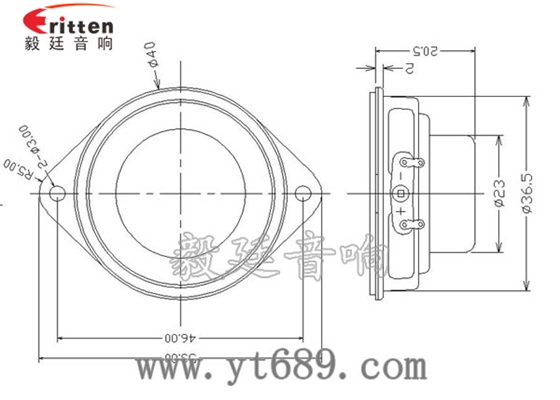 40mm3W16芯喇叭成品圖