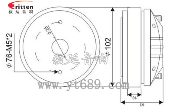 1.38寸40瓦舞臺(tái)音箱全頻喇叭成品圖