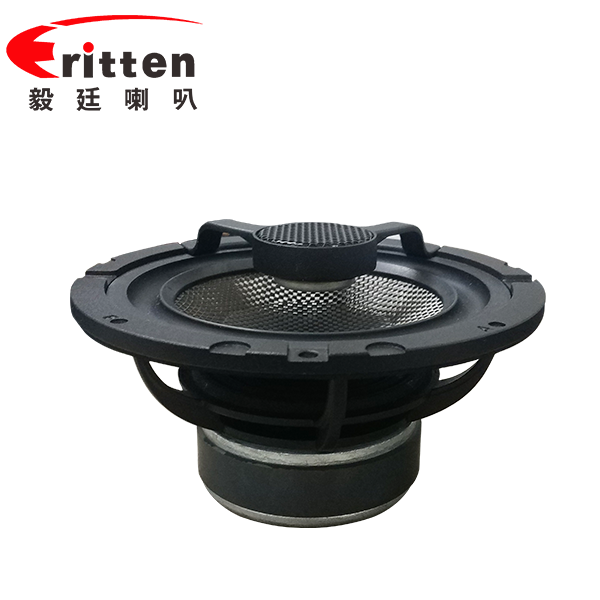 6.5寸碳纖盆/橡膠邊100w高端汽車(chē)同軸喇叭