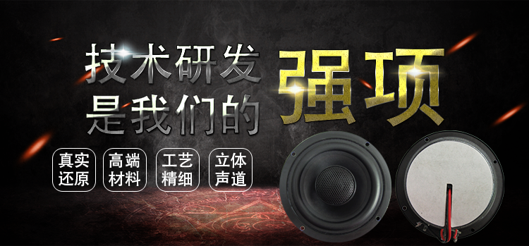 4寸同軸喇叭紙盆橡膠邊汽車(chē)音響喇叭